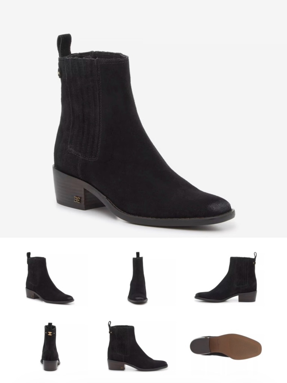 NEW Sam Edelman Bronson Bootie Black Suede 9